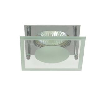 Büroleuchten EINBAU-Downlight Dina , 12V/max. 50W, GU5,3/GX5,3, Chrome, Glas PUNKT-satiniert